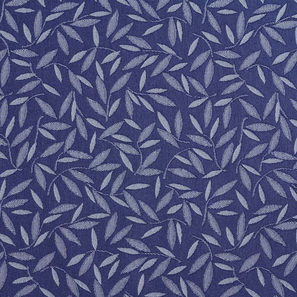 Navy And Blue Floral Leaf Contract Grade Upholstery Fabric By The Yard 1