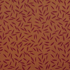 Red And Orange Floral Leaf Contract Grade Upholstery Fabric By The Yard