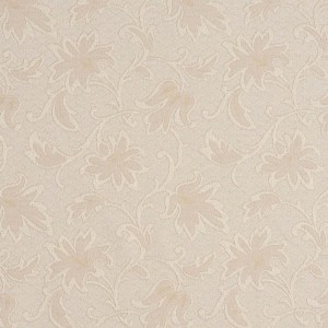 E501 Ivory White, Floral Jacquard Woven Upholstery Grade Fabric By The Yard