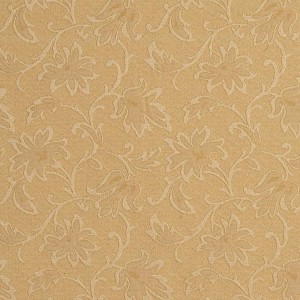 E503 Gold, Floral Jacquard Woven Upholstery Grade Fabric By The Yard