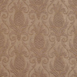 Olive Green, Pineapple Jacquard Woven Upholstery Grade Fabric By The Yard