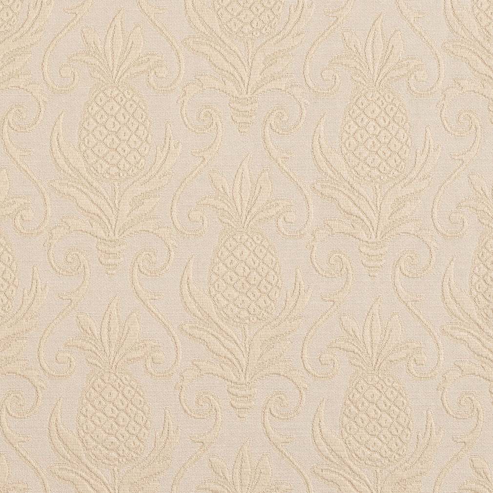 Off White, Pineapple Jacquard Woven Upholstery Grade Fabric By The Yard 1