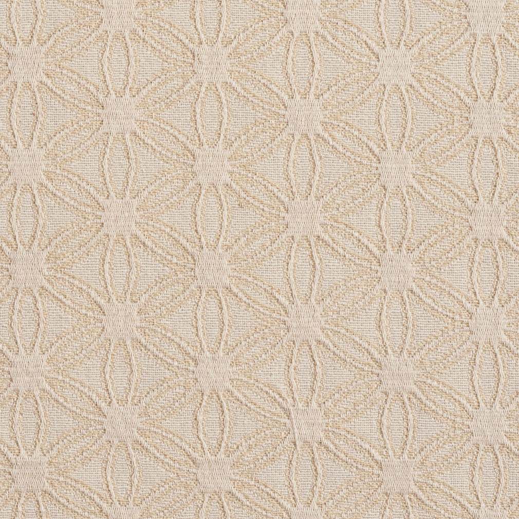 Ivory White, Flower Jacquard Woven Upholstery Grade Fabric By The Yard 1