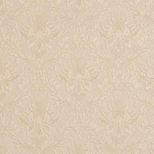 E543 Off White, Floral Jacquard Woven Upholstery Grade Fabric By The Yard