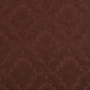 E544 Brown, Floral Jacquard Woven Upholstery Grade Fabric By The Yard