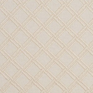 E546 Ivory White, Diamond Jacquard Woven Upholstery Grade Fabric By The Yard
