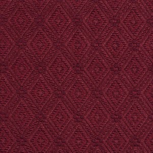 E563 Burgundy, Diamond Jacquard Woven Upholstery Grade Fabric By The Yard