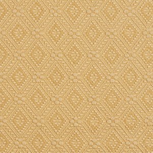 E567 Gold, Diamond Jacquard Woven Upholstery Grade Fabric By The Yard