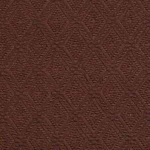 E570 Brown, Diamond Jacquard Woven Upholstery Grade Fabric By The Yard
