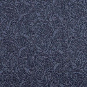 Blue, Paisley Jacquard Woven Upholstery Grade Fabric By The Yard