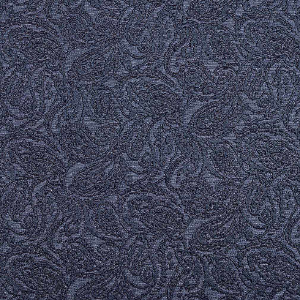 Blue, Paisley Jacquard Woven Upholstery Grade Fabric By The Yard 1