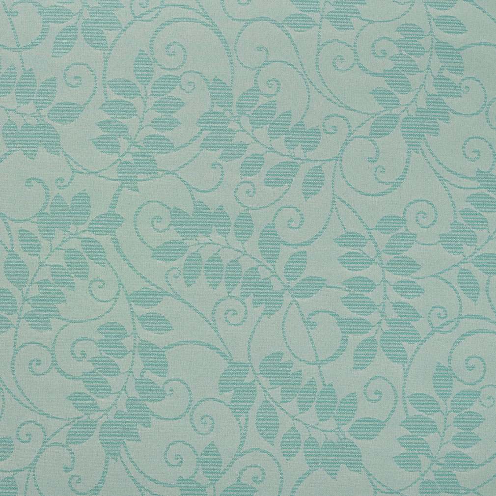 F628 Light Blue, Floral Vine Outdoor Indoor Woven Fabric By The Yard 1