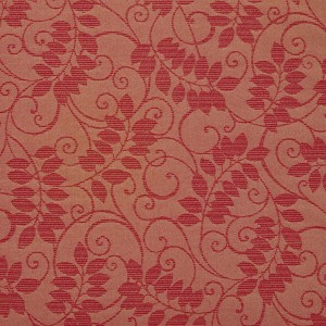 Red, Floral Vine Outdoor Indoor Woven Fabric By The Yard