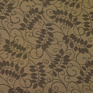 Black, Floral Vine Outdoor Indoor Woven Fabric By The Yard