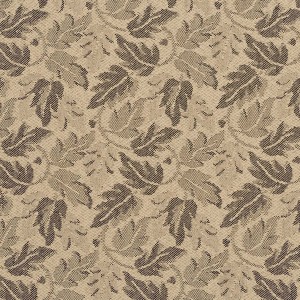 Mocha Brown Leaves Crypton Contract Grade Upholstery Fabric By The Yard