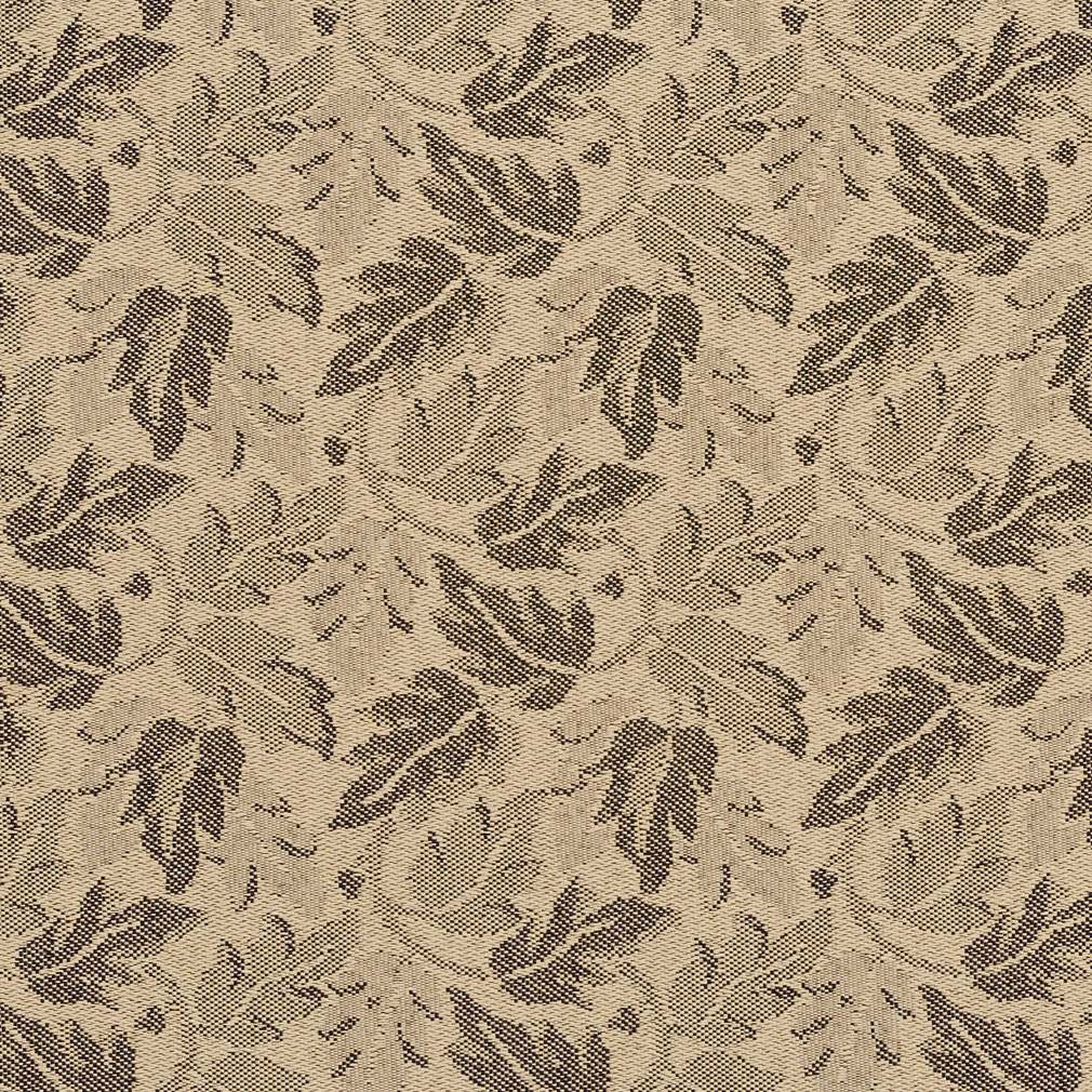 Mocha Brown Leaves Crypton Contract Grade Upholstery Fabric By The Yard 1
