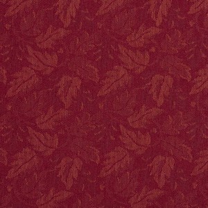 Burgundy Red Leaves Crypton Contract Grade Upholstery Fabric By The Yard