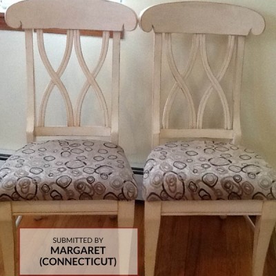 A312 chenille upholstery kitchen chairs