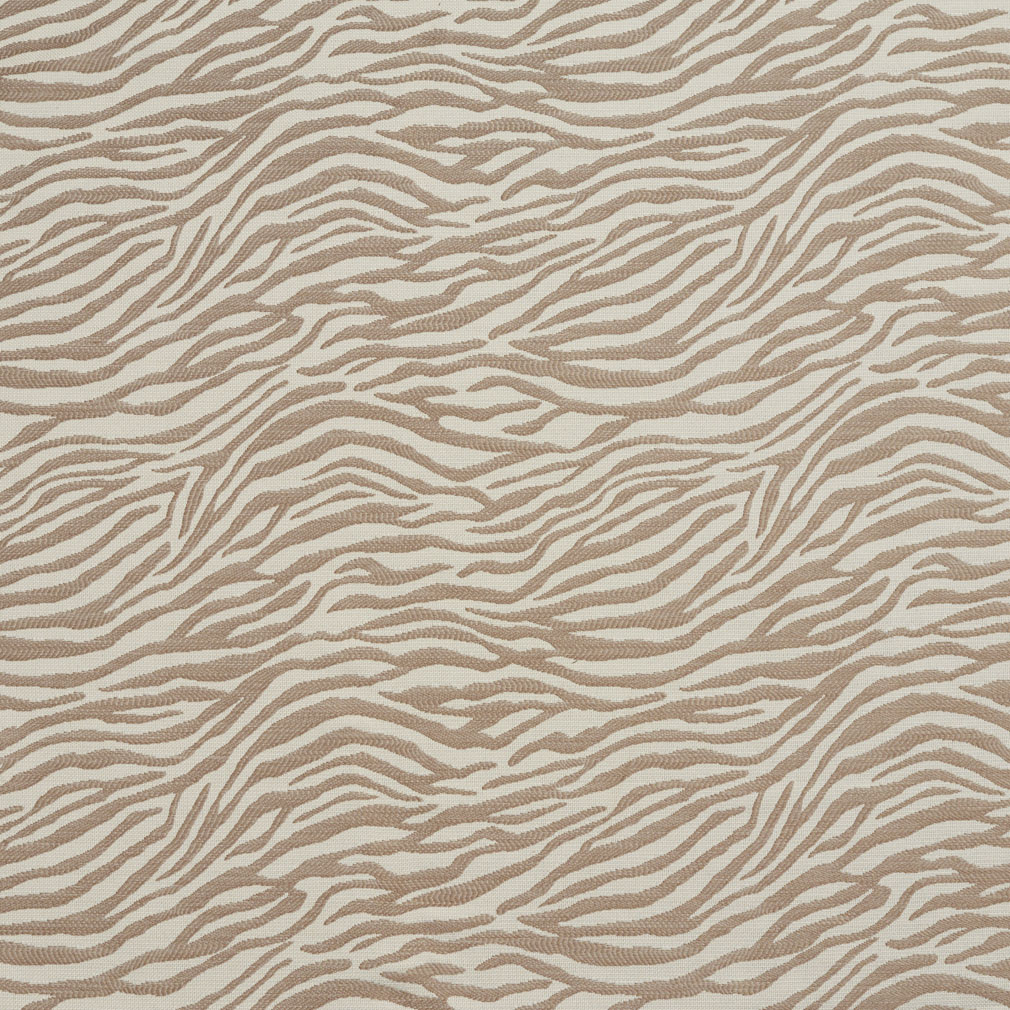 A590 Taupe Zebra Woven Textured Upholstery Fabric