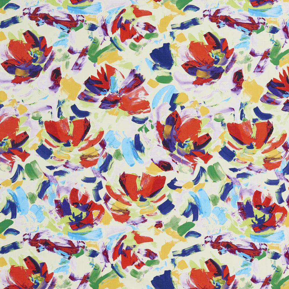 B0440A Rainbow Contemporary Vibrant Abstract Patterned Print Upholstery Fabric