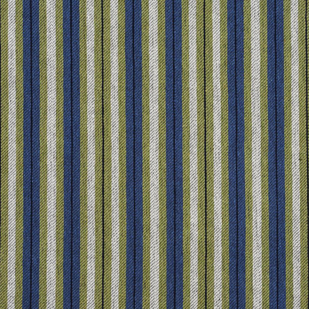 E823 Light Green and Blue Striped Jacquard Upholstery Fabric. 