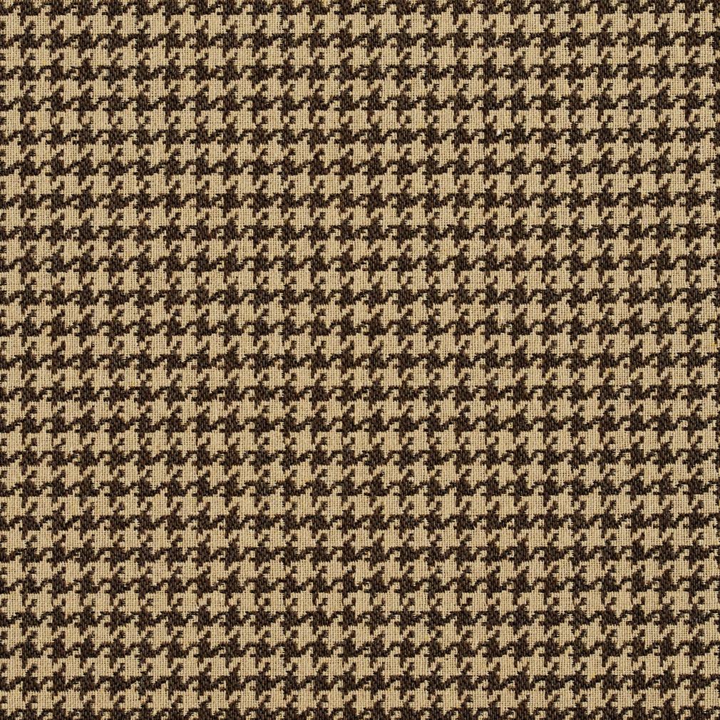 E857 Beige Classic Houndstooth Jacquard Upholstery Fabric