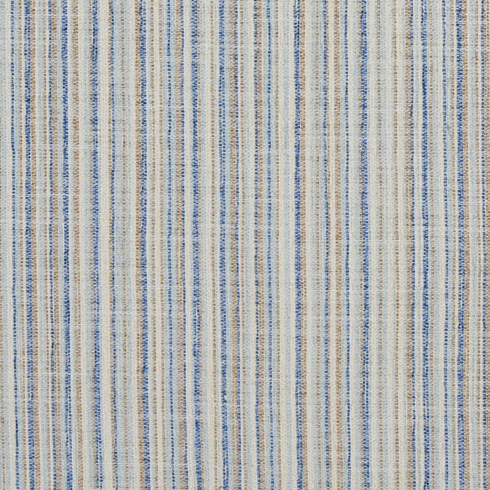 A182 Blue and Beige Thin Striped Upholstery Fabric