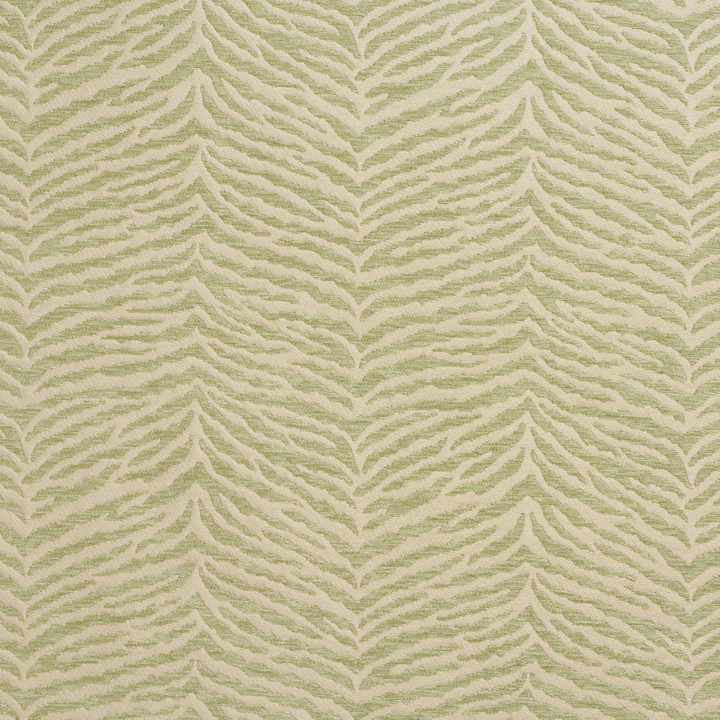 B0870F Light Green Woven Zebra Look Chenille Upholstery Fabric