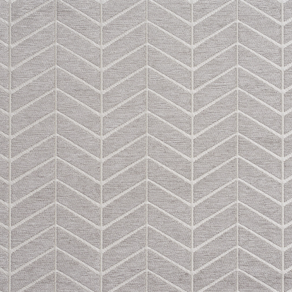 B0880A Grey and Silver Woven Chevron Chenille Upholstery Fabric