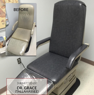 G630 Distressed Recycled Leather Upholstered Dentist Chair